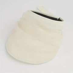Double Layer Lace Visor Hat Solid UV Protection Ponytail Sun Hat For Women