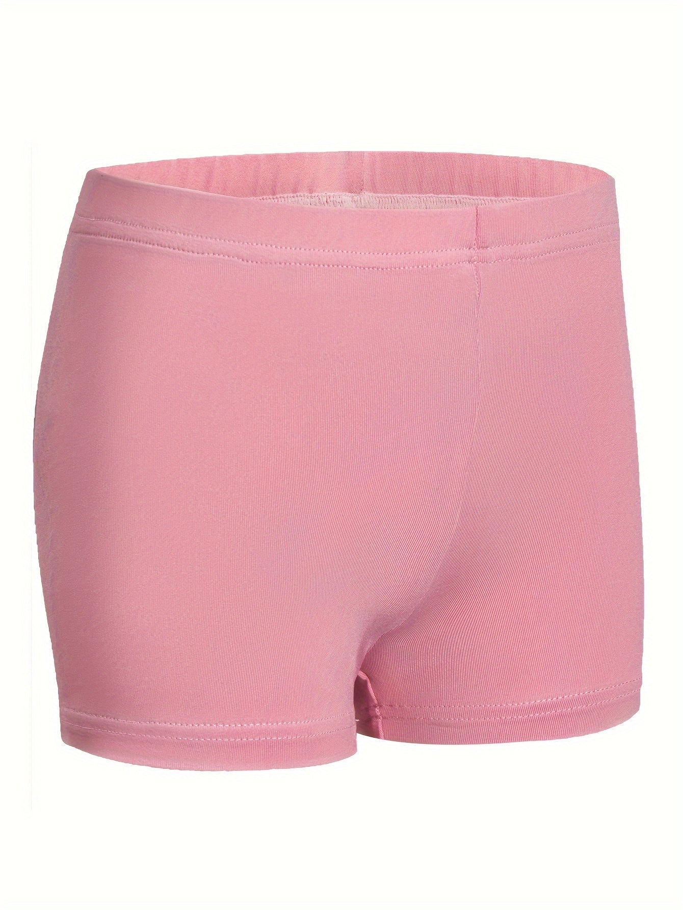 Girls Stretchy Solid Dance Shorts Gymnastics Practice Performance