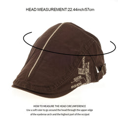 Outdoor Cotton Peaked Cap Embroidery Beret Hat