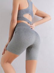 2 Pcs Gradient Yoga Clothing Suit Running Fitness Work Shockproof Bra Elastic