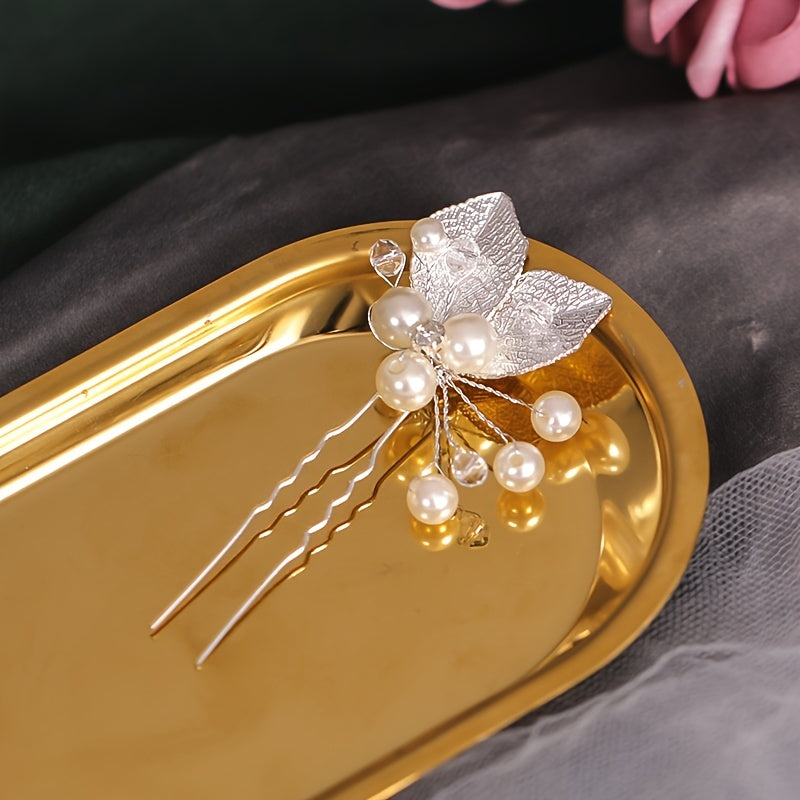Crystal Hair Clips Flower Bridal Headpieces Leaves Hair Accessories