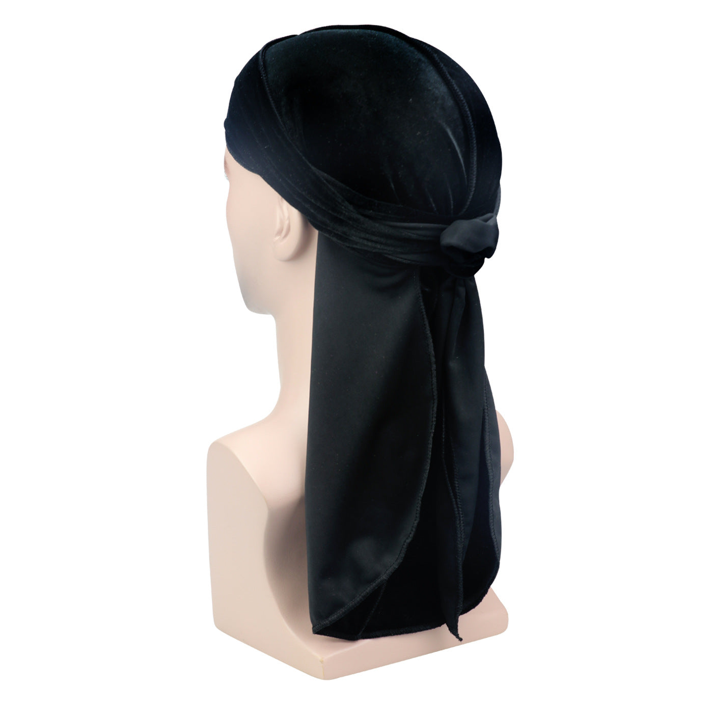 High Velvet Pirate Hat with Long Tail Turban for Men