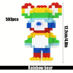 593pcs Bear Block Models - Challenging Hand-built Toys