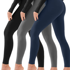 3pcs High Waisted Sport Leggings For Women Soft Tummy Control Pants