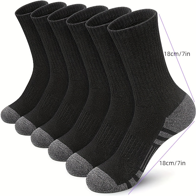 Men's Sports Crew Socks for Running in Autumn & Winter
