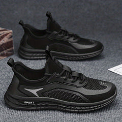 Men's Slip on Sneakers Odor Resistant Athletic Shoes with Shoelaces