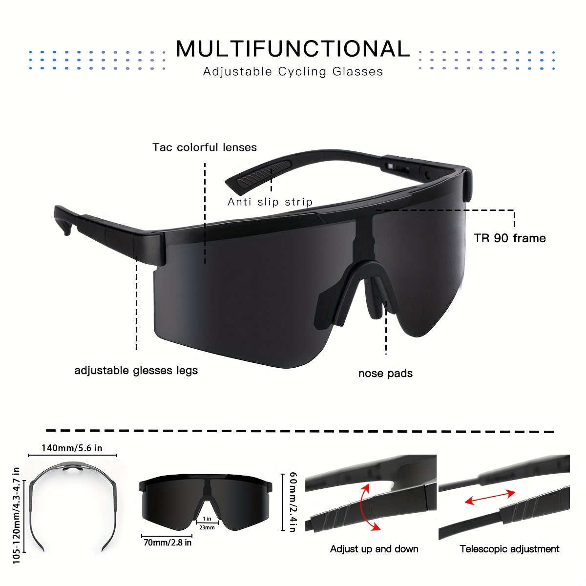 FANLUOQI Polarized Sunglasses with UV400 Protection for Cycling Golf