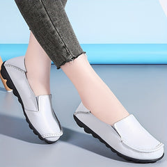 Women's Solid Flat Loafers Casual Slip On Anti skid Shoes Lightweight