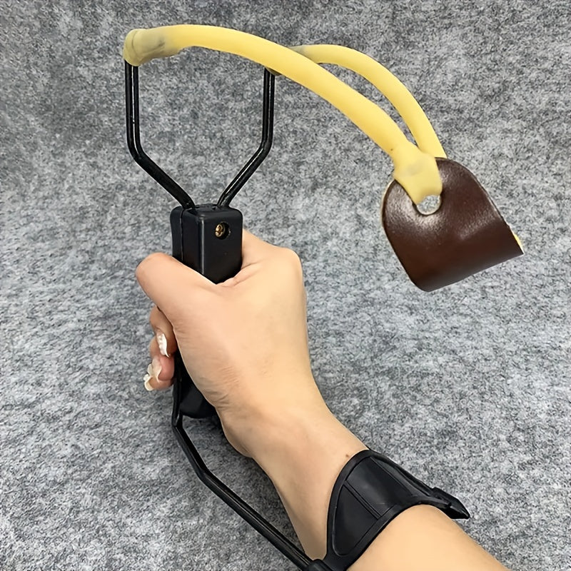 2pcs Powerful Slingshot With Wrist Support Camping Slingshot