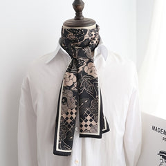 Men's Long Silk Scarf for Casual Business Wear