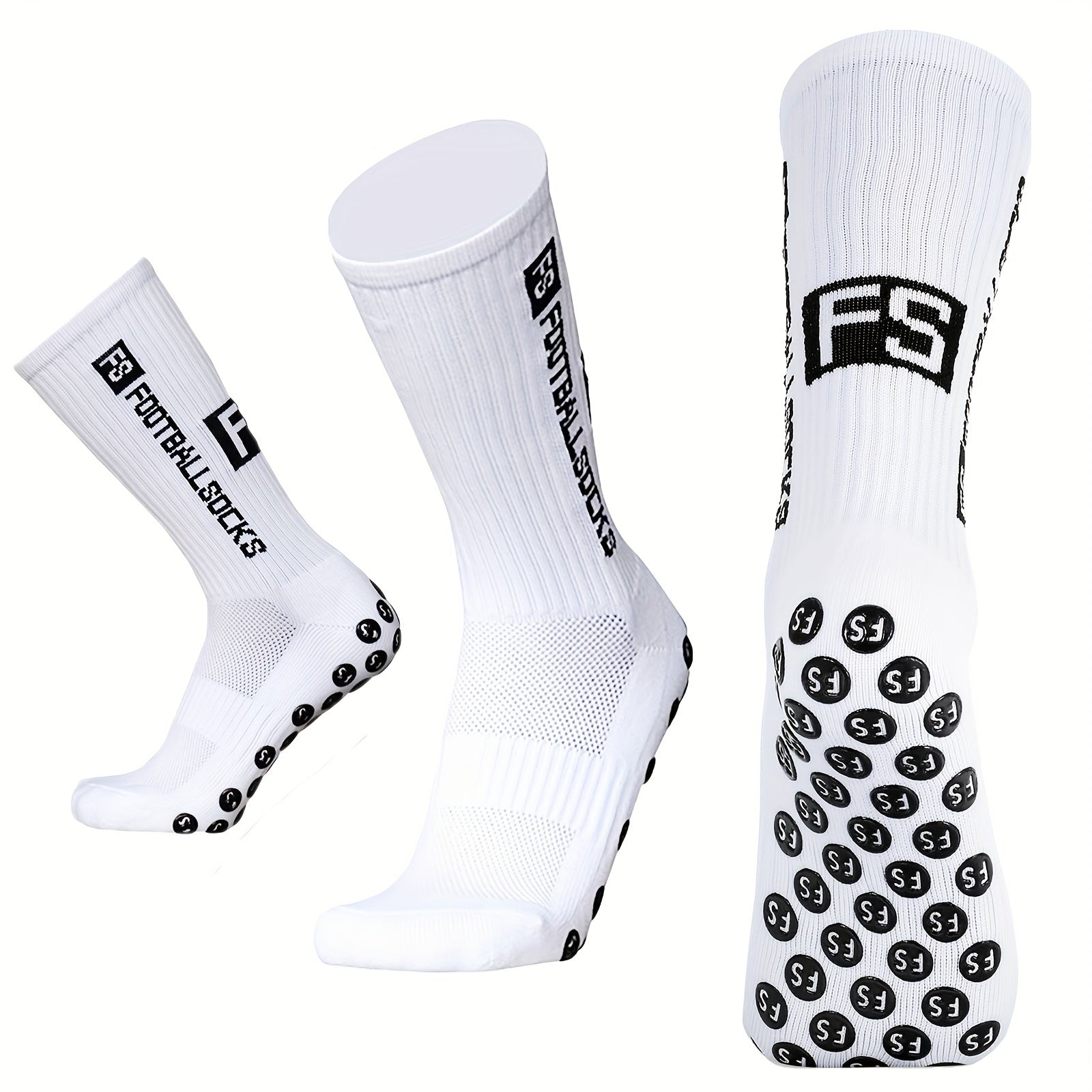 Non slip Football Socks With Grip Pads Breathable Wear resistant Soccer Socks