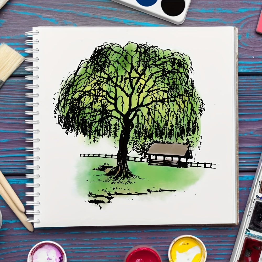Trees Clear Stamps for Card Making and Journaling - Park Plants Silicone Stamps