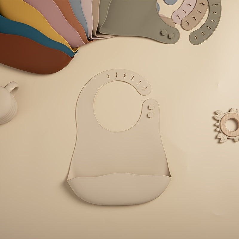 Waterproof Silicone Baby Bibs with Pocket