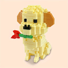 Labrador Building Blocks Pet Dog Model Assembled Building Block Toys