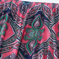 Boho Bikini Bottoms Women's Plus Paisley Print Swimwear Pants