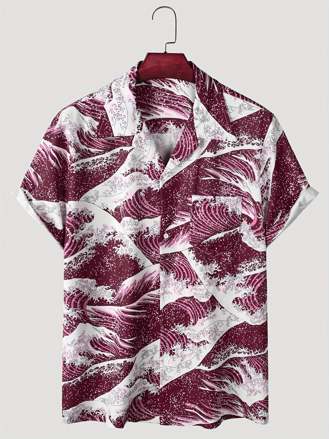 Men's Hawaiian Shirt for Summer Vacation Short Sleeve Button Up