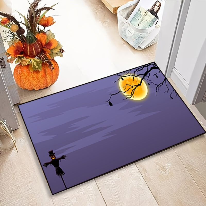 2pcs Halloween Kitchen Carpet & Cushion Set Anti-Fouling Non-Slip Washable Mat