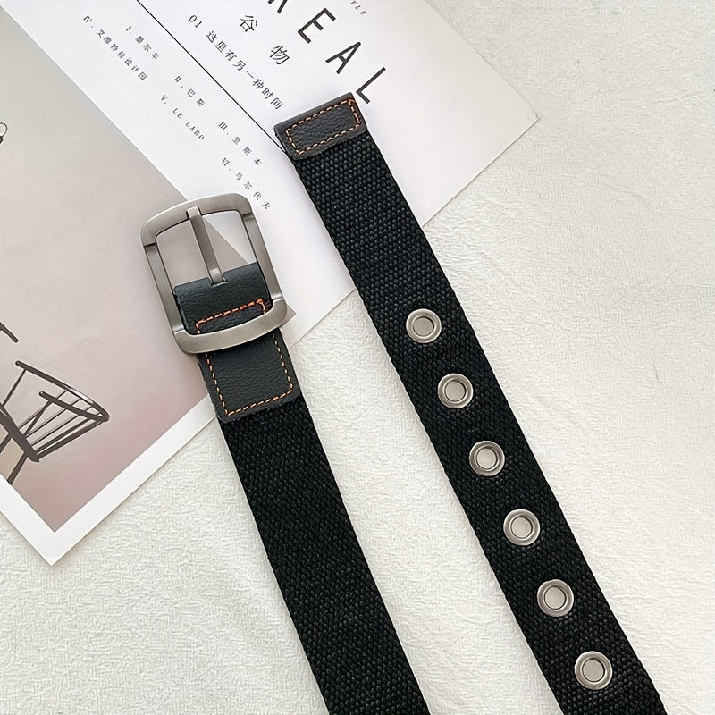 Canvas Belt Woven Pin Buckle Belt Student Jeans Belt For Men