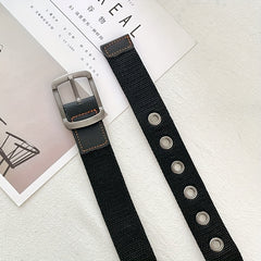 Canvas Belt Woven Pin Buckle Belt Student Jeans Belt For Men
