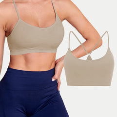 Women's Padded Sports Bra Y Back Workout Racerback Bra Light Support Yoga Bra