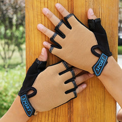 Kids' Half Finger Sports Gloves for Ages 5-12