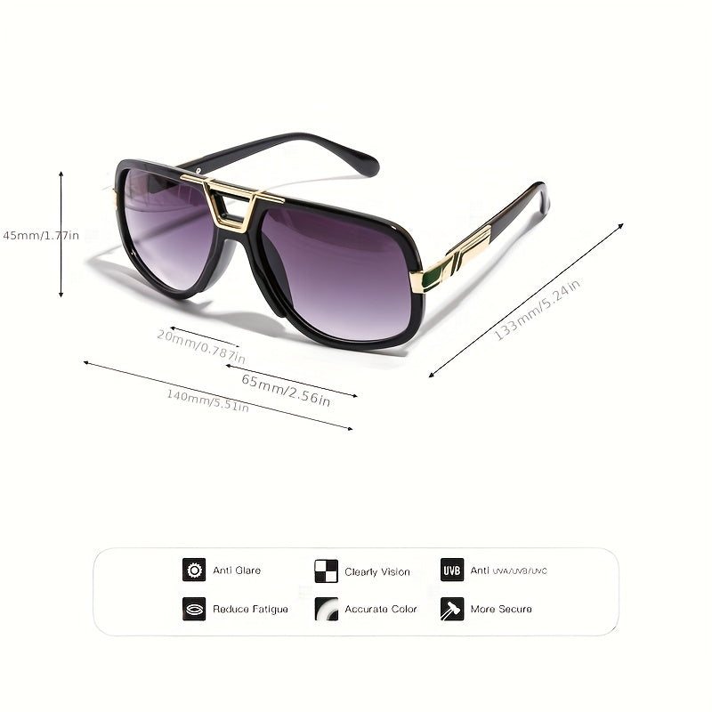 Square Frame Sunglasses Steampunk UV Protection