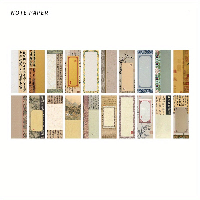 40 Chinese Style Famous Paintings Sticky Notes