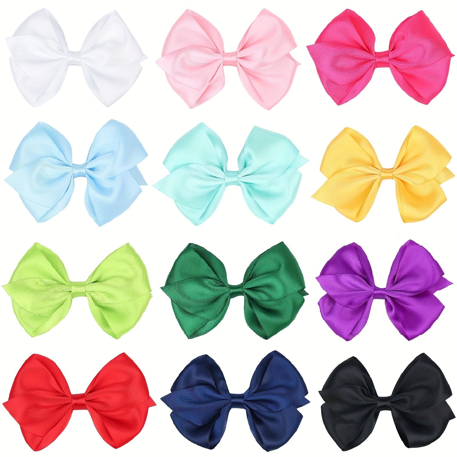 2pcs Satin Bow 10-16 Cm Headwear Princess Hair Accessories for Party