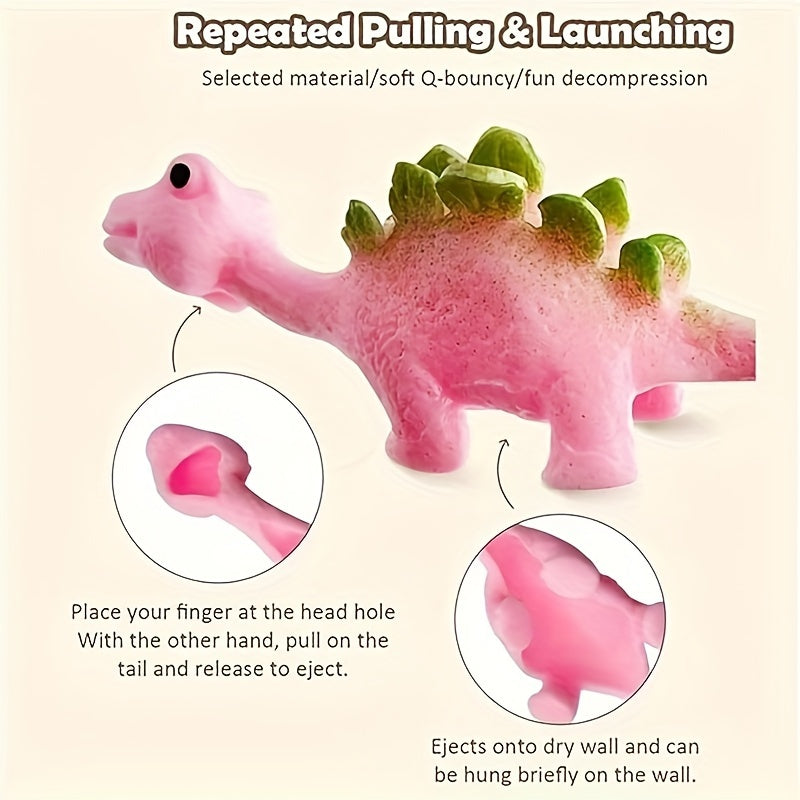 Slingshot Dinosaur Finger Toys Mini Rubber Dinosaur Finger Slingshot Toys