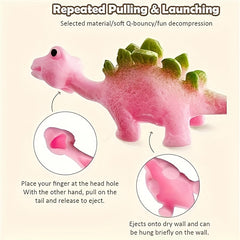 Slingshot Dinosaur Finger Toys Mini Rubber Dinosaur Finger Slingshot Toys