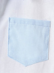 Boys Block Short Sleeves Shirt Preppy Style For Summer Kids Clothes