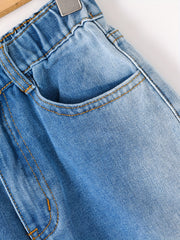 Girls Ombre High Waist Wide Leg Denim Pants