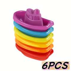 6 Kids Bathroom Boat Toys Outdoor Beach Toys Playhouse Stacking Toy