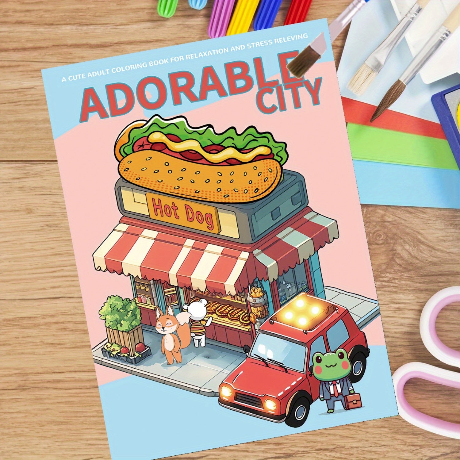 City Coloring Book for Adults - 21 Pages of City Themed Illustrations