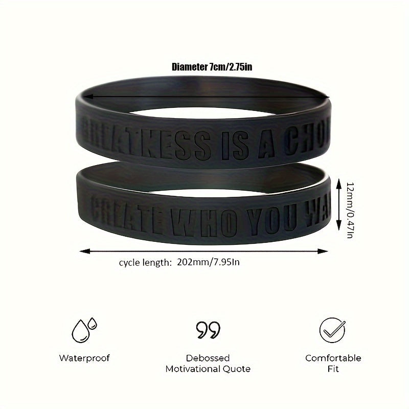 4PCS Rubber Wristband Bracelet Sports Bracelet