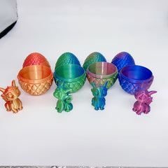 3D Printed Dragon Egg & Dragon Collectible Desktop Ornament