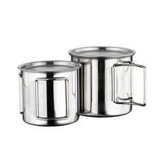 9pcs Stainless Steel Outdoor Pot Set for Camping and Picnic