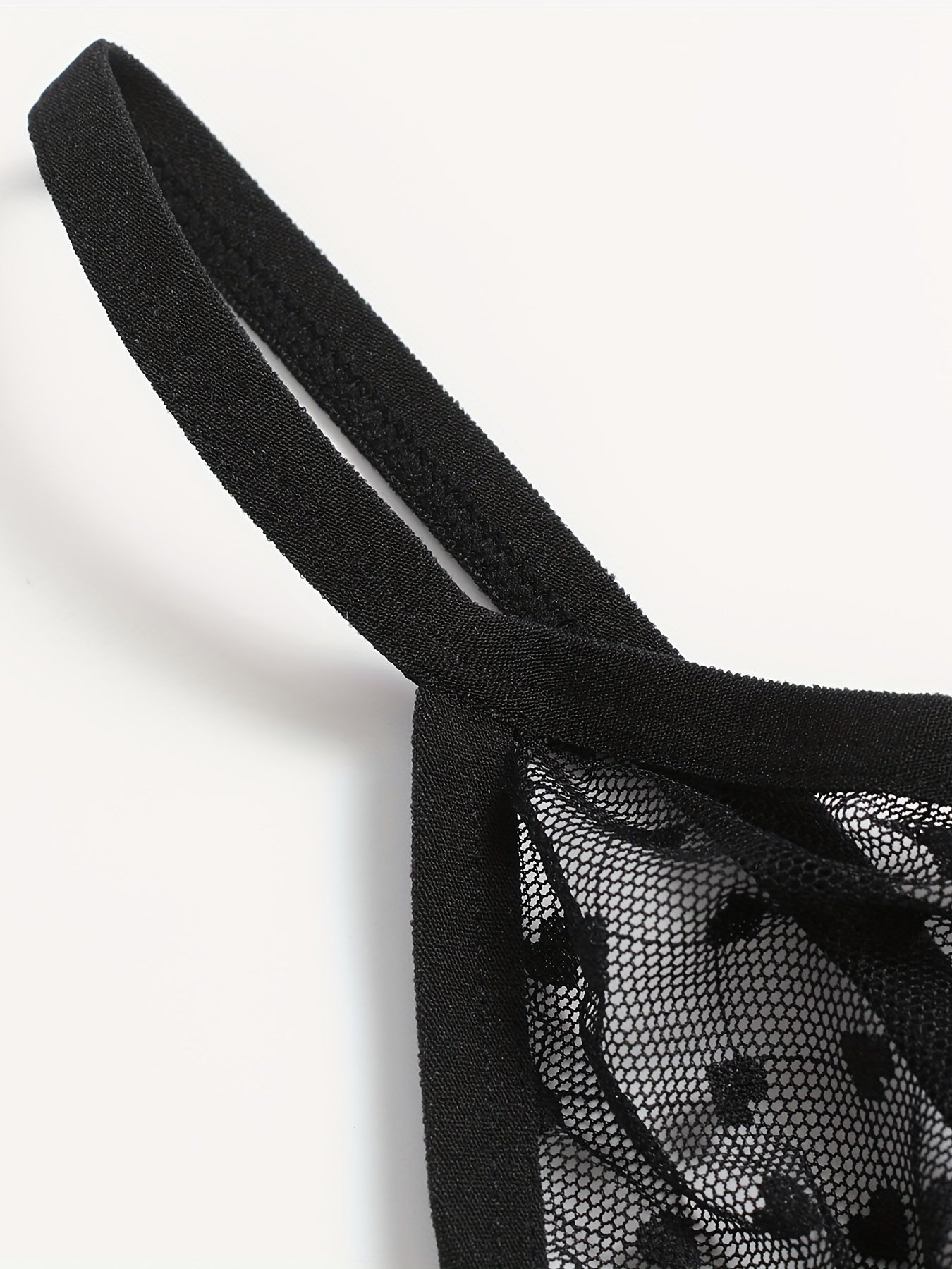 Heart Print Sheer Lingerie Set Sexy Plus