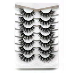 7 Pairs Full Strip Lashes Cluster Like Lashes 17mm Wispy False Eyelashes