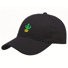Cactus Embroidery Baseball Cap Adjustable Sunscreen Dad Hat