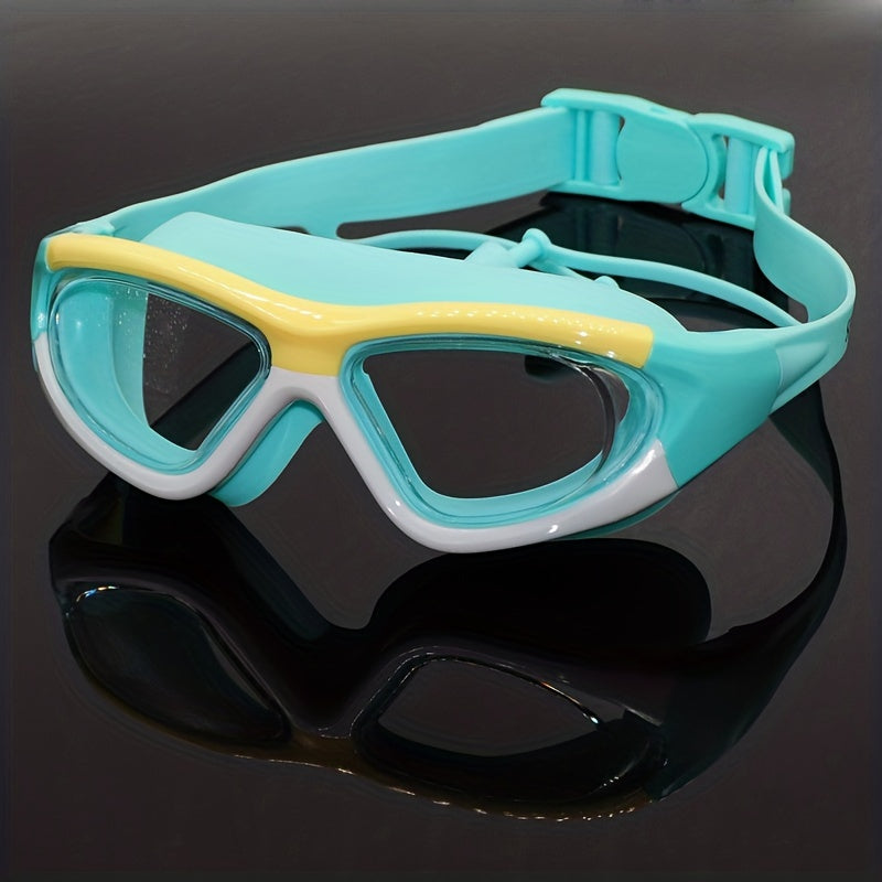 Girls' Large Frame Swim Goggles w/ Earplugs for Ages 3-12