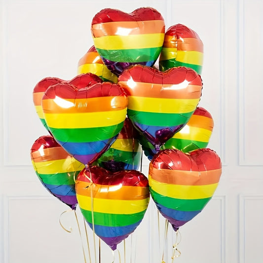 Colorful Rainbow Heart Balloons for Christmas Party