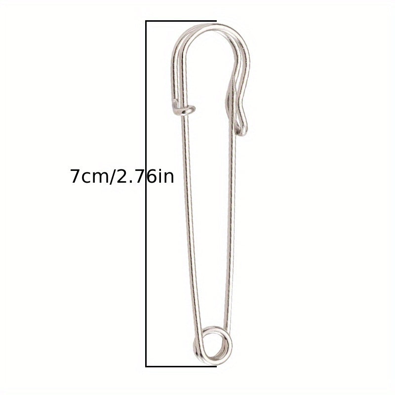 10pcs Metal Safety Pins 70mm 2.75 Inches Heavy Duty Blanket Pins
