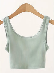 Crop Tank Top High Stretch Yoga Gym Tank Top