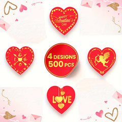 500pcs Love Stickers Roll for Crafts Classroom Decoration