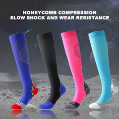 Honeycomb Compression Calf Socks Breathable Sports Workout Socks