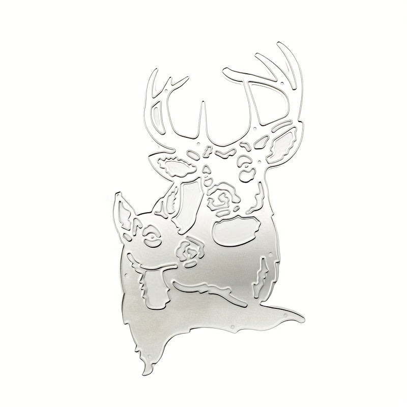 Christmas Deer Head Series Metal Cutting Die for DIY Scrapbook