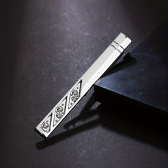 1pc Five Artificial Diamonds Tie Clip