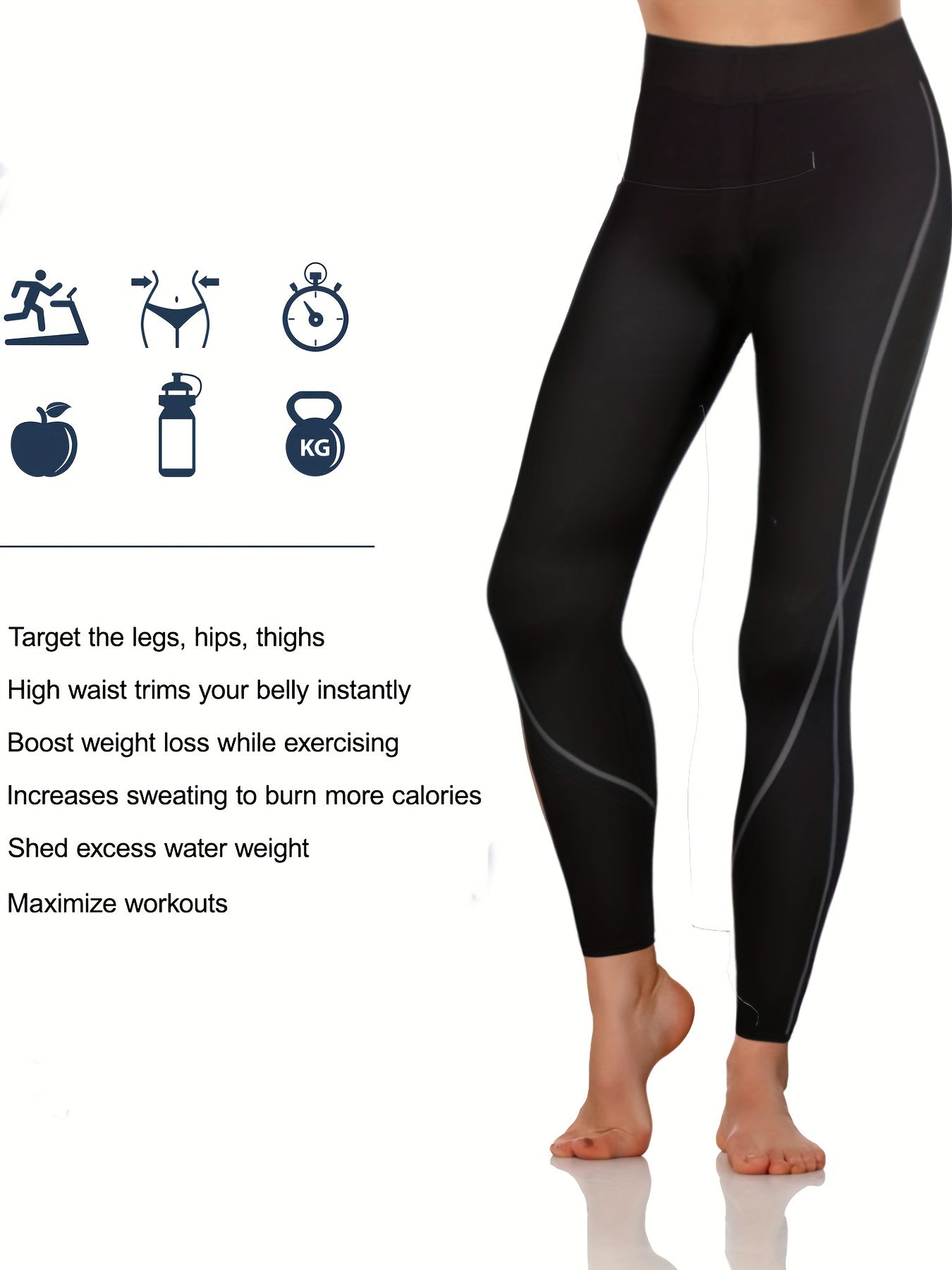 High Waist Yoga Leggings With Pocket Slimming Fitness Workout Gym Sports Pants