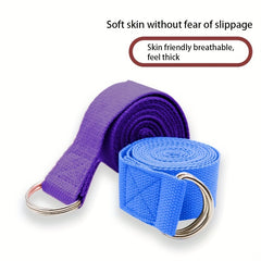 72in Yoga Stretch Webbing Belt Adjustable Fitness Strap For Pilates Workout